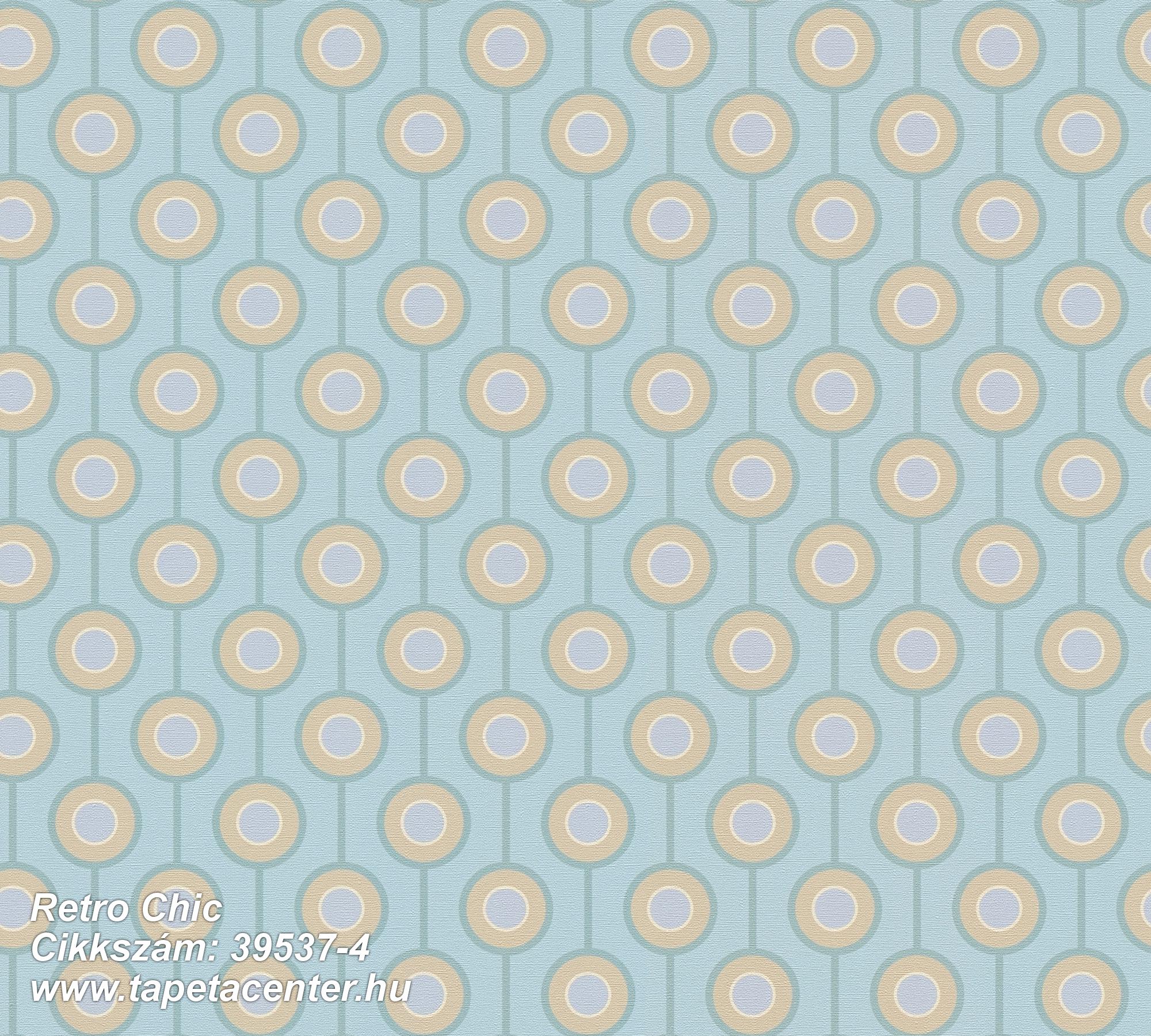 Retro,textil hatású,bézs-drapp,kék,súrolható,vlies tapéta 
